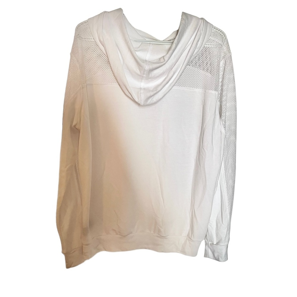 Fishnet sleeved hoodie